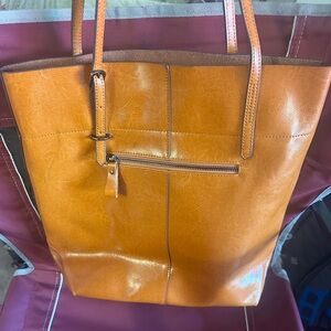 KATTEE Elegant Tan Leather Tote Bag